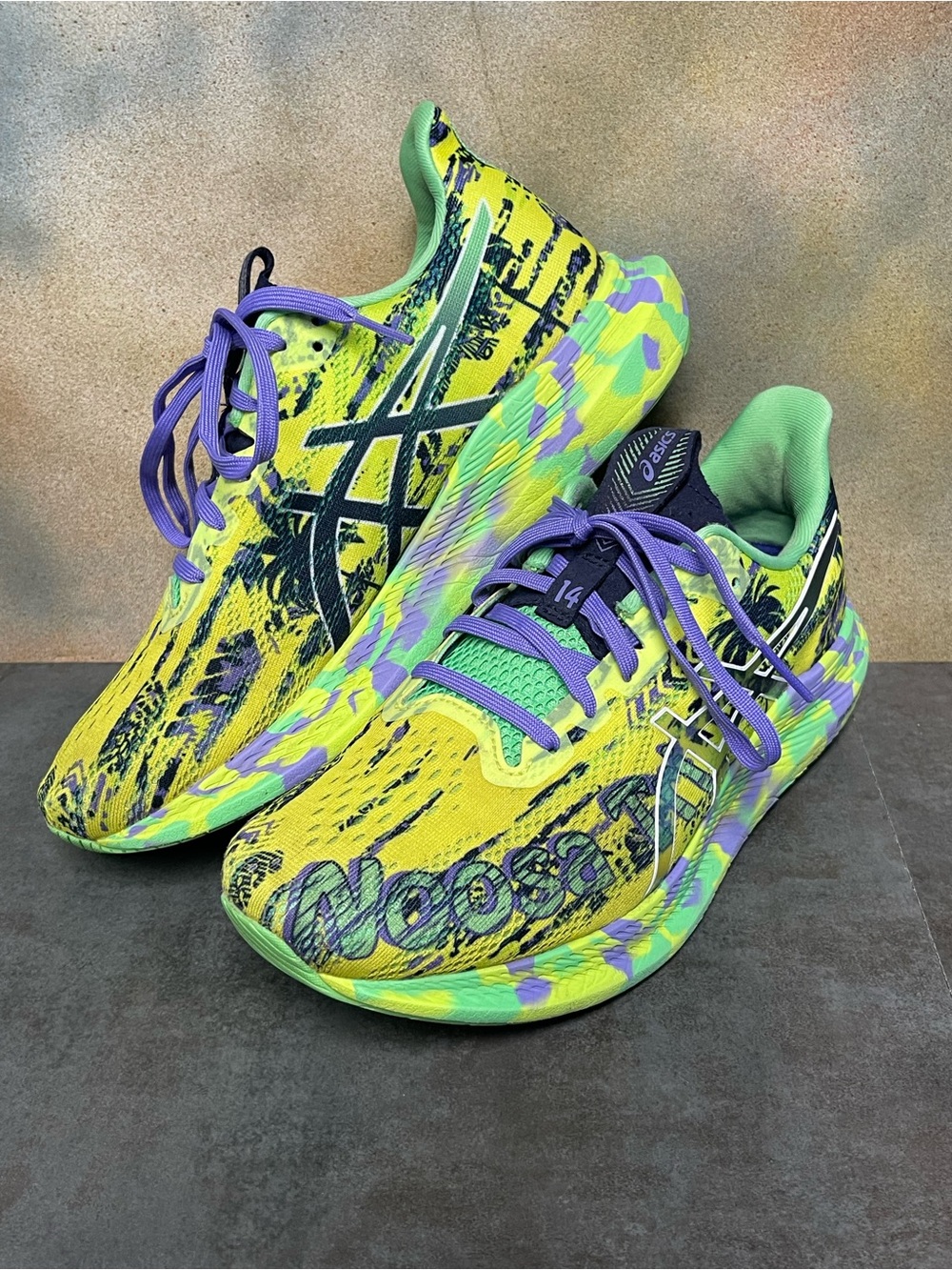 Asics Noosa Tri 14 Women's Running Shoes Safety Yellow/Midnight Size 7.5B - Picture 13 of 16